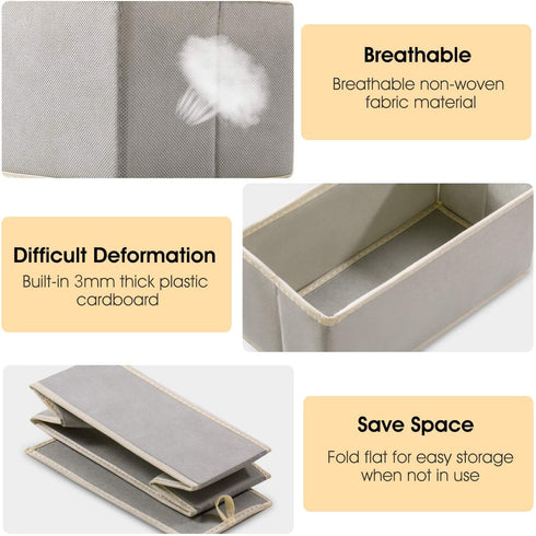 Kootek 16 Pack Drawer Organizers for Clothing, Dresser Drawer Organizer Clothes Fabric Foldable Dividers, Cabinet Closet Organizers and Storage Boxes for Clothes, Underwear, Bras, Lingerie, Socks