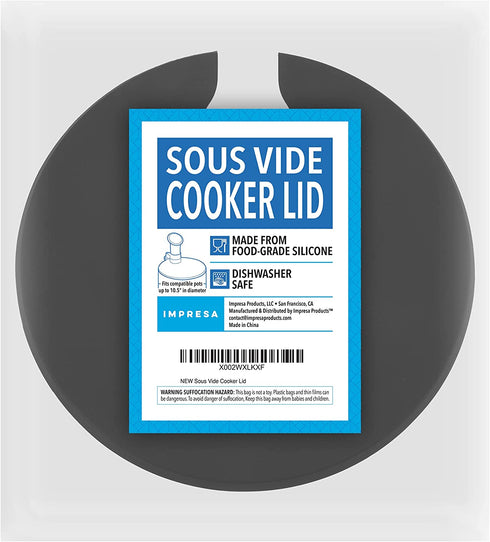 Sous Vide Lid for Precision Cooking - Fits Anova Culinary Sous Vide Precision Cooker and up to 10.5" pot - Retain Moisture and Flavor with a Sous Vide Precision Cooker - - Sous Vide Silicone Lid for Stock Pots