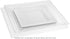 " OCCASIONS " 120 Plates Pack,(60 Guests) Wedding Party Square Disposable Plastic Plates Set -60 x 9.5'' Dinner + 60 x 6.5'' Dessert (Square White)