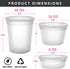 Green Direct 32 oz. Food Storage Containers with Lids - Reusable Microwave and Freezer Safe Lunch Container Pack of 24
