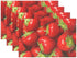 WOZO Red Strawberry Fruit Placemat Table Mat 12" x 18" Polyester Table Place Mat for Kitchen Dining Room 1 Piece