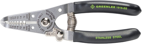 Greenlee Hand Tools Stainless Steel Wire Stripper (1916-SS), 10-20AWG