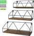PETAFLOP Floating Wall Shelves Set of 3, Rustic Wood Storage Shelf for Bathroom, Bedroom, Kitchen, Living Room ¦