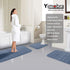 Yimobra Memory Foam Bath Mat Large Size, 31.5 x 19.8 Inches,Soft and Comfortable, Super Water Absorption, Non-Slip, Thick, Machine Wash, Easier to Dry for Bathroom Floor Rug, Denim Blue