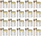 Adabocute 1.5 oz 20 pack Hexagon Mini Glass Honey Jars with Wood Dipper, Gold Lid, Bee Pendants - Perfect for Baby Shower, Wedding Favors, Party Favors