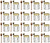 Adabocute 1.5 oz 20 pack Hexagon Mini Glass Honey Jars with Wood Dipper, Gold Lid, Bee Pendants - Perfect for Baby Shower, Wedding Favors, Party Favors