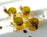 Adabocute 1.5 oz 20 pack Hexagon Mini Glass Honey Jars with Wood Dipper, Gold Lid, Bee Pendants - Perfect for Baby Shower, Wedding Favors, Party Favors