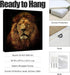 Mooflapha Lion Wall Decor Art for Living Room Bedroom Square Canvas Black and Brown Animal Portrait Bathroom Decoration 16 x 16 Inch 1 Panel