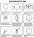 Party Led Balloons, 12 Pack Light Up Balloon Cell Battery 3 Meters String Lights 24 Inch Clear Balloon, for Birthday Party Wedding Decorations (Warm White)