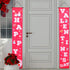 Boao 2 Pieces Valentine's Day Banners Valentine Door Porch Signs Hanging Heart Streamers Pink Valentine's Day Wall Decoration Party Supplies for Valentine's Day Indoor Outdoor Use