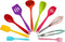 Silicone Utensils For Cooking?DiWoJin Seamless 10 Pcs series Multi colored Kitchen Untensils Set heat Resistant BPA Free, Silicon Spatula Kitchen Utensils