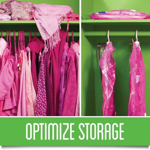 Ziploc Hanging Space Bag Clothes Vacuum Sealer Storage Bags for Home and Closet Organization, 1 Bag Total