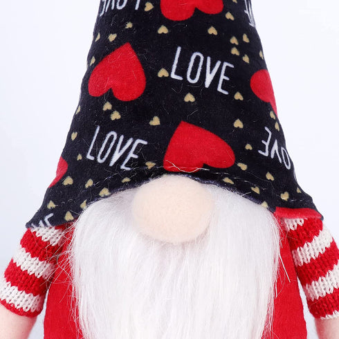 PIKRONSH 2 Pcs Valentine Gnomes Plush, Mr & Mrs Handmade Swedish Tomte Elf Valentine's Day Decoration Gift