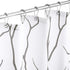 KGORGE Shower Curtains for Bathroom - Waterproof Tree Branches Pattern on White Curtains for Outdoor Swimming Pool Bathtubs Toilet, Grey, 72 x 72 inches Long, Hooks Included