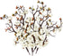 MINYULUA 6 Pieces Artificial White Plum Blossom Faux Flowers Silk Simulation Flowers Bouquet for Home Kitchen Office DIY Hotel Vase Centerpieces Decoration