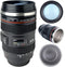 TMANGO Camera Lens Coffee Mug With Lid, Photo Coffee Cup, Stainless Steel Thermos Lens Mug Leak Proof For Photographer Lovers Present