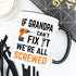 YouNique Designs If Grandpa Cant Fix It Were All Screwed Mug, 11 Ounces, Funny Grandpa Coffee Mug (Black Handle)
