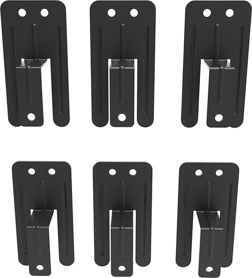 Anti-Slip Metal Gasket for Bed, Prevent Mattress from Sliding Off Bed Frame, 6 Pieces, 0.98 inch Wide, Black
