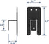 Anti-Slip Metal Gasket for Bed, Prevent Mattress from Sliding Off Bed Frame, 6 Pieces, 0.98 inch Wide, Black