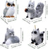 4 Pieces Plush Animal Ornament Woodland Fur Animal Ornaments Furry Animal Ornament Christmas Hanging Ornament for Christmas Tree Decoration (Brown)