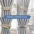 OZZEG 2 Pack/4 Pack Curtain Tiebacks Decorative Magnetic Curtain Tiebacks Ties for Drapes Curtain Holdbacks for Outdoor Indoor Window Home Office Decor (Beige, 4)