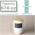 DOWAN Coffee Canister for Ground Coffee, 60 OZ (1800 ML) Kitchen Canisters with Airtight Lid & Chalkboard, Farmhouse White Ceramic Canisters, Food Storage Containers for Coffee, Sugar, Tea, Salt