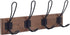 Rustic Wall Mount Coat Rack, Wall Coat Rack Hanger with 4 Coat Hooks,Office Entryway Bedroom Hanging Coat Hat Bag Robes Jacket Towel(A)
