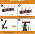 Rustic Wall Mount Coat Rack, Wall Coat Rack Hanger with 4 Coat Hooks,Office Entryway Bedroom Hanging Coat Hat Bag Robes Jacket Towel(A)