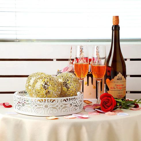 3 Pieces Decorative Balls for Centerpiece Bowls Decorative Orbs Set 4 Inch Glass Mosaic Sphere Balls Centerpiece Balls for Bowls Vases Dining Table Decor (Gold)