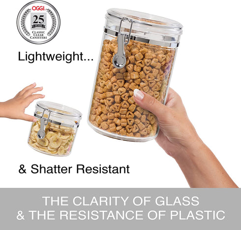 Oggi Clear Canister Food Storage Container Set, 4-Piece
