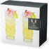 Viski Pacific Crystal Tiki Glasses Set of 2, Lead-Free Premium Crystal Clear Glass, Stylish Tiki Cocktail Glasses, Cocktail Glass Gift Set, 14 oz
