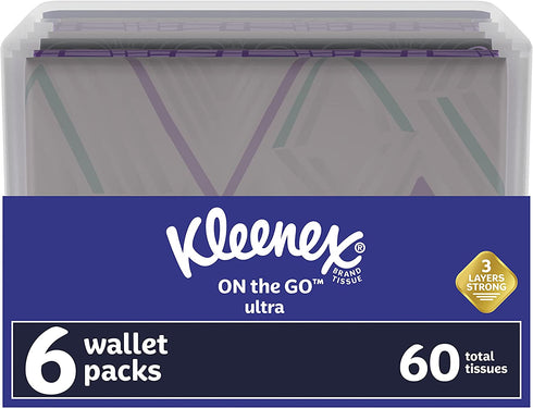 Kleenex Everyday Tissues Wallet - 6 10-count packs