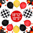 75 Pieces Monster Truck Party Supplies Monster Truck Balloons Decoration Set Including 1 Monster Truck Themed Backdrop 2 Monster Truck Balloons 2 Mosaic Race Foil Balloons and 70 Multicolor Balloons