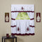 Achim Home Furnishings, Burgundy Ache Home Furnishings Cabernet Embellished Cottage Set with Tier Pair, 58 by 36"
