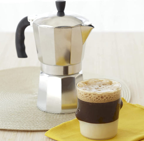 IMUSA USA Large Aluminum Stovetop 9-cup Classic Italian and Cuban Espresso Maker (B120-44V)
