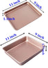 HYTK Small Cookie Sheets 11 X 9 Inch Set of 2 Mini Baking Tray Toaster Oven Replacement Pan Nonstick Thicken Brushed High Carbon Steel No Warp Magnetic Bakeware