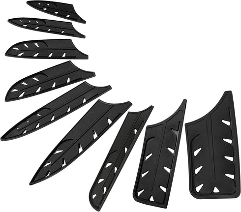 XYJ 9pcs Plastic Knife Covers or Sleeves,Knives Edge Guard or Case,Universal Sheath,Blade Guards Protector for Paring Utility Santoku Nakiri Bread Carving Chef Cleaver, Kitchen Knife Cover or Sleeve