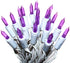 100 LED Purple String Lights, UL Certified Commercial Grade 35 Ft White Wire Always On Light String, for Indoor Outdoor Party, Garden.
