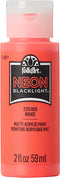 FolkArt Neon Blacklight Acrylic Paint, 2 oz., Red