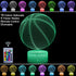 Basketball Night Light,3D Illusion Effect Lamp Light Remote Control RGB Colors&Dimmable Bday Xmas Gift Ideas for NBA Sport Lovers Kids Teen Boys Girls(Basketball)