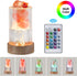Himalayan Salt Lamp with 16 Colors Changing, Zanflare USB Crystal Salt Rock Lamp, Hand Carved Wood Base Table Lamp, Pink Salt Night Light Gifts for Mother, House Warming, Holiday Gifts