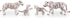 TOYMANY 4PCS Realistic White Tigers Figurines with Tiger Cubs, 2-6" Jungle Animals Figures Family Set Includes Baby Tigers, Educational Toy Cake Toppers Christmas Birthday Gift for Kids Toddlers