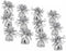 SRENTA 5.5" Silver Metallic Wrapped Balloon Weights for Birthday Party Decoration, Pack of 12