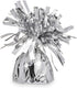 SRENTA 5.5" Silver Metallic Wrapped Balloon Weights for Birthday Party Decoration, Pack of 12