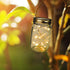 Outdoor Solar Powered Mason Jar Lights 6 Pack Waterproof 30 Mini LED Fairy Star Firefly Garden Table Decorations Patio Lighting Decor Lanterns Backyard Tree Hanging Lawn Porch Decorative Warm White