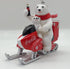 Kurt Adler Coca-Cola Polar Bear With Cub Riding Snow Mobile Ornament