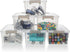 Citylife 1.3 QT 6 Pack Small Storage Bins Plastic Storage Container Stackable Box with Lids for Organizing, Clear White