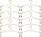 Exttlliy 10PCS Metal Underwear Bra Rack Durable Fashion Children Clothes Hangers Hook Lingerie Shop Display Hanger with Clips (Gold)