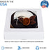 9 x 9 x 2.5 Inch White Pie Box with Viewing Window (15 Count)-Medium Bakery Box - Auto Pop Cake Box Design - Pie Box with Viewing Window for Strawberries, Smash Hearts, Pastry,Treats-Stock Your Home