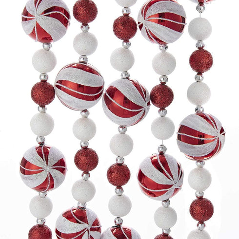 Kurt S. Adler H9563 Garland, Red/White